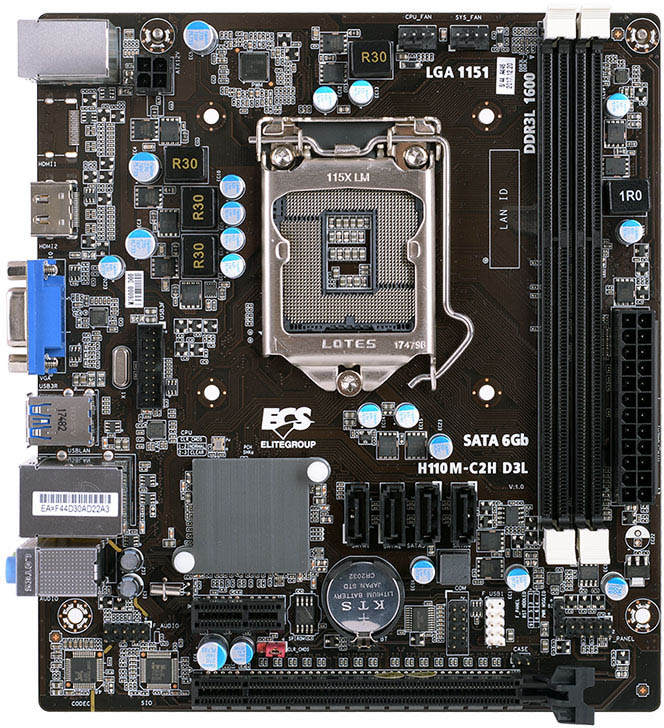 ECS H110M-C2H D3L - Motherboard Specifications On MotherboardDB